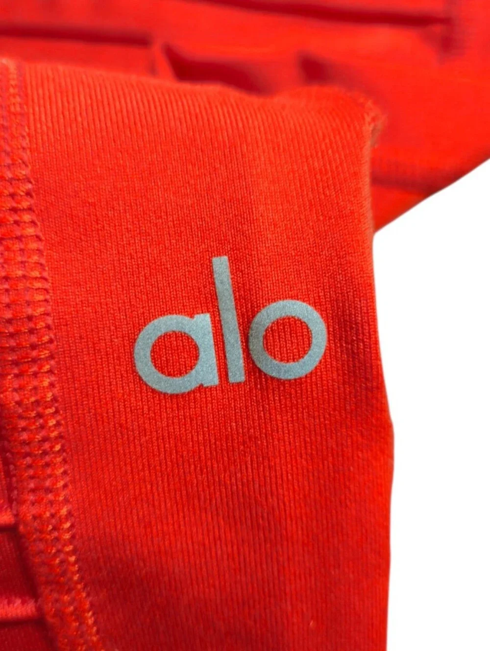 Alo Yoga High-Waist Moto Leggings Cherry Red Mesh Glossy XS